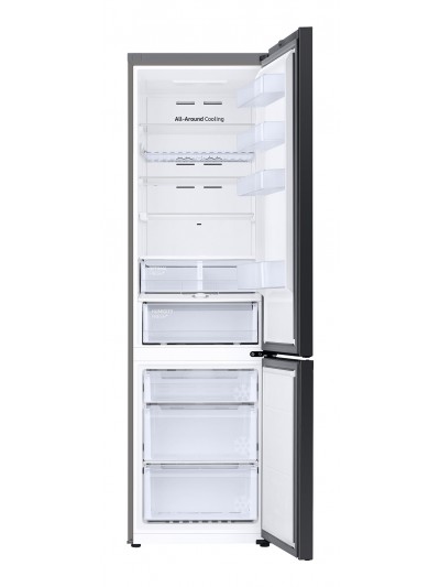 Samsung Bespoke, Kühl- Gefrierkombination, 203 cm, C*, 390 ℓ, Clean Black